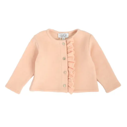 MAGIL - Fille - Cardigan BB Rose volant (6M-18M)