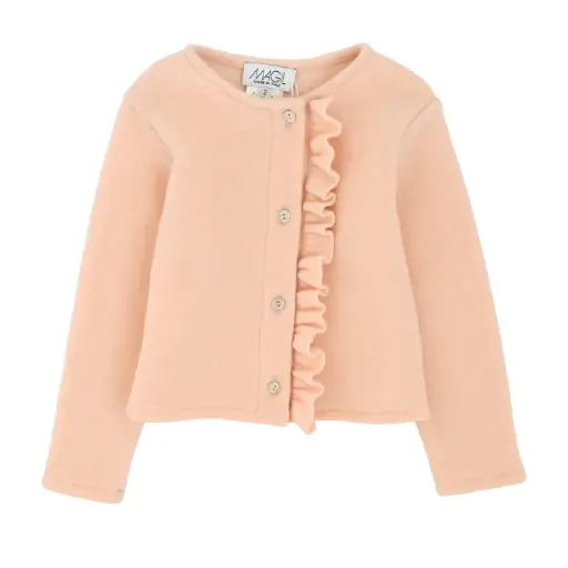 MAGIL - Fille - Cardigan Rose volant (2A-4A)